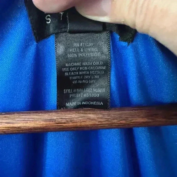 Enfocus Studio Dress Sz.14 gathered waist, bright, button sleeve, casual, office - Picture 6 of 7